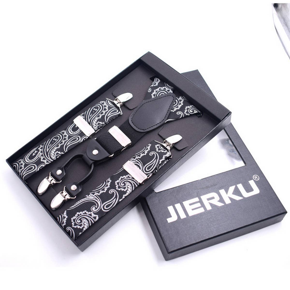 CASUAL JACQUARD 4-CLIP SUSPENDERS_CWMM1114