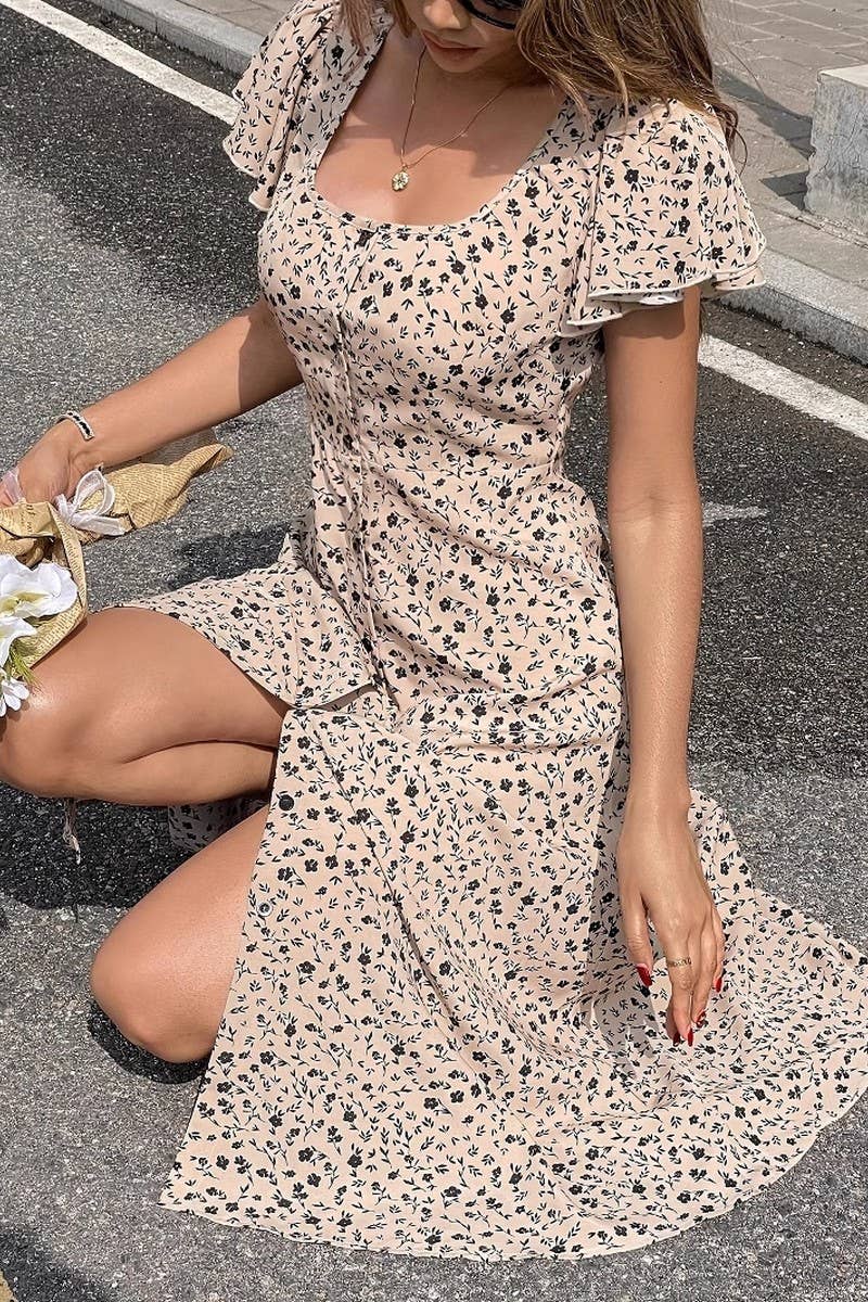 CWDSD10540_ELEGANT WAIST SLIMMING HOLIDAY DRESS