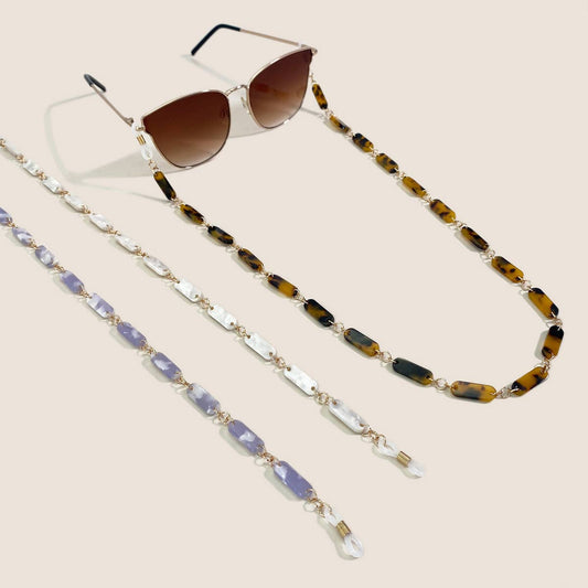 TWO-COLOR TORTOISE SHELL ANTI-LOST GLASSES LANYARD