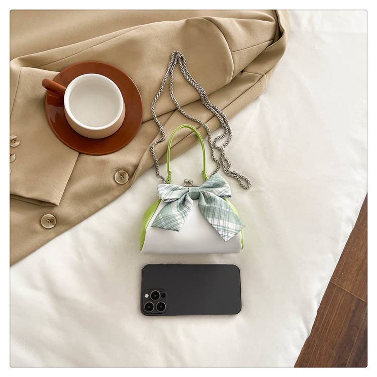 Bow tie stylish versatile clip-on crossbody bag