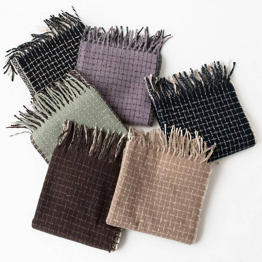 Soft Plaid Scarf - Vintage Tassel Women's Wrap_CWASC1001
