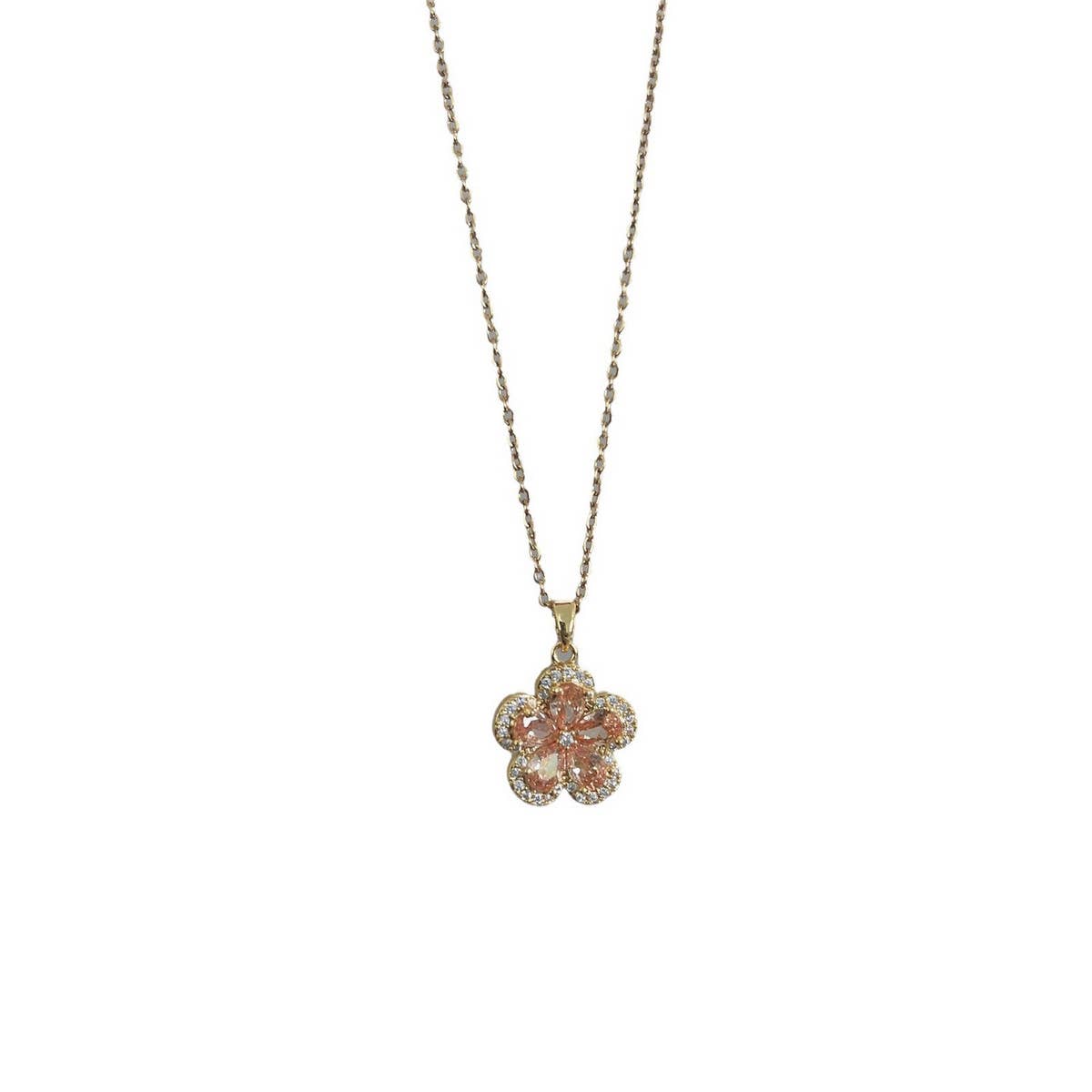 NEW CRYSTAL CHERRY BLOSSOM NECKLACE
