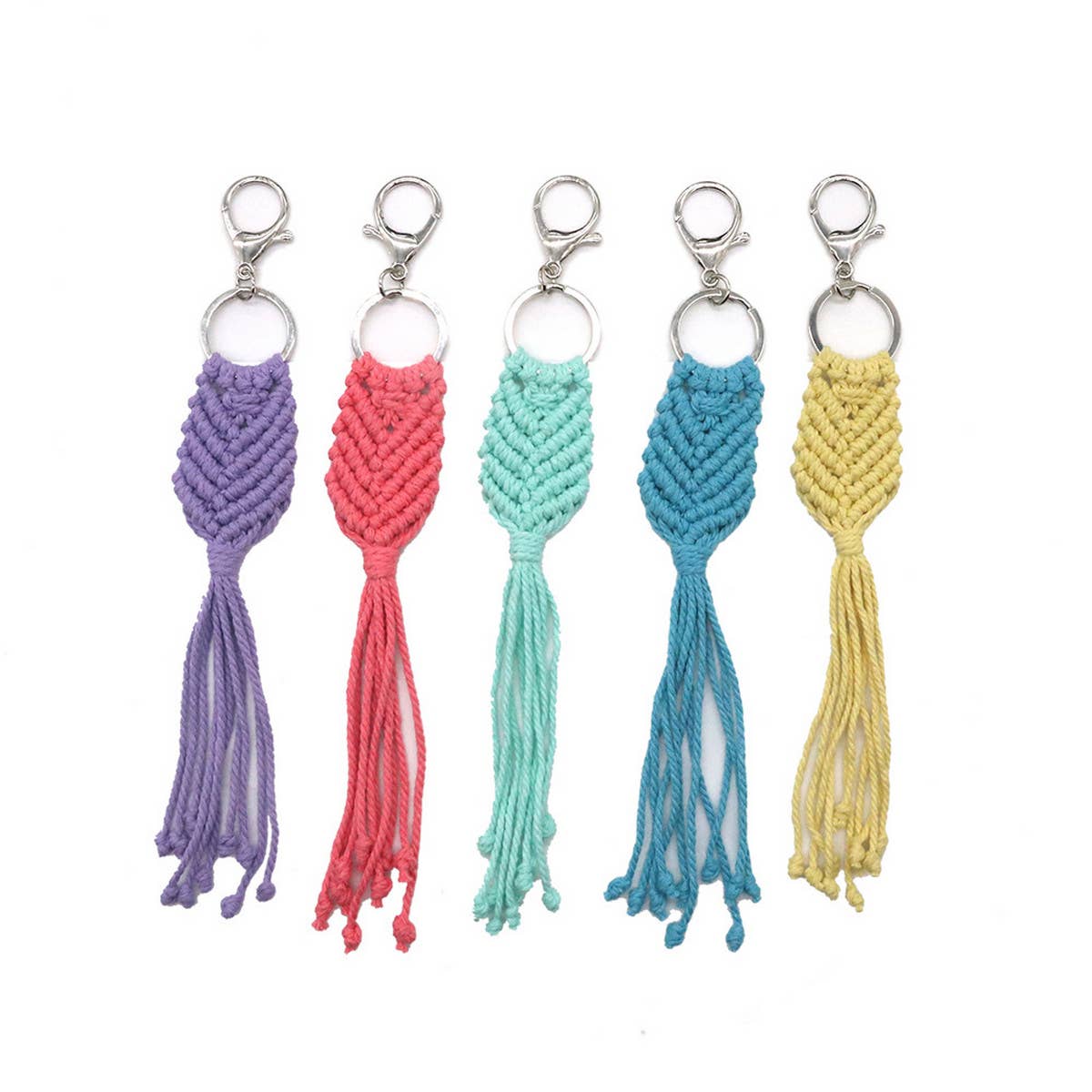 HANDCRAFTED BRAIDED KEY RING KEYCHAIN