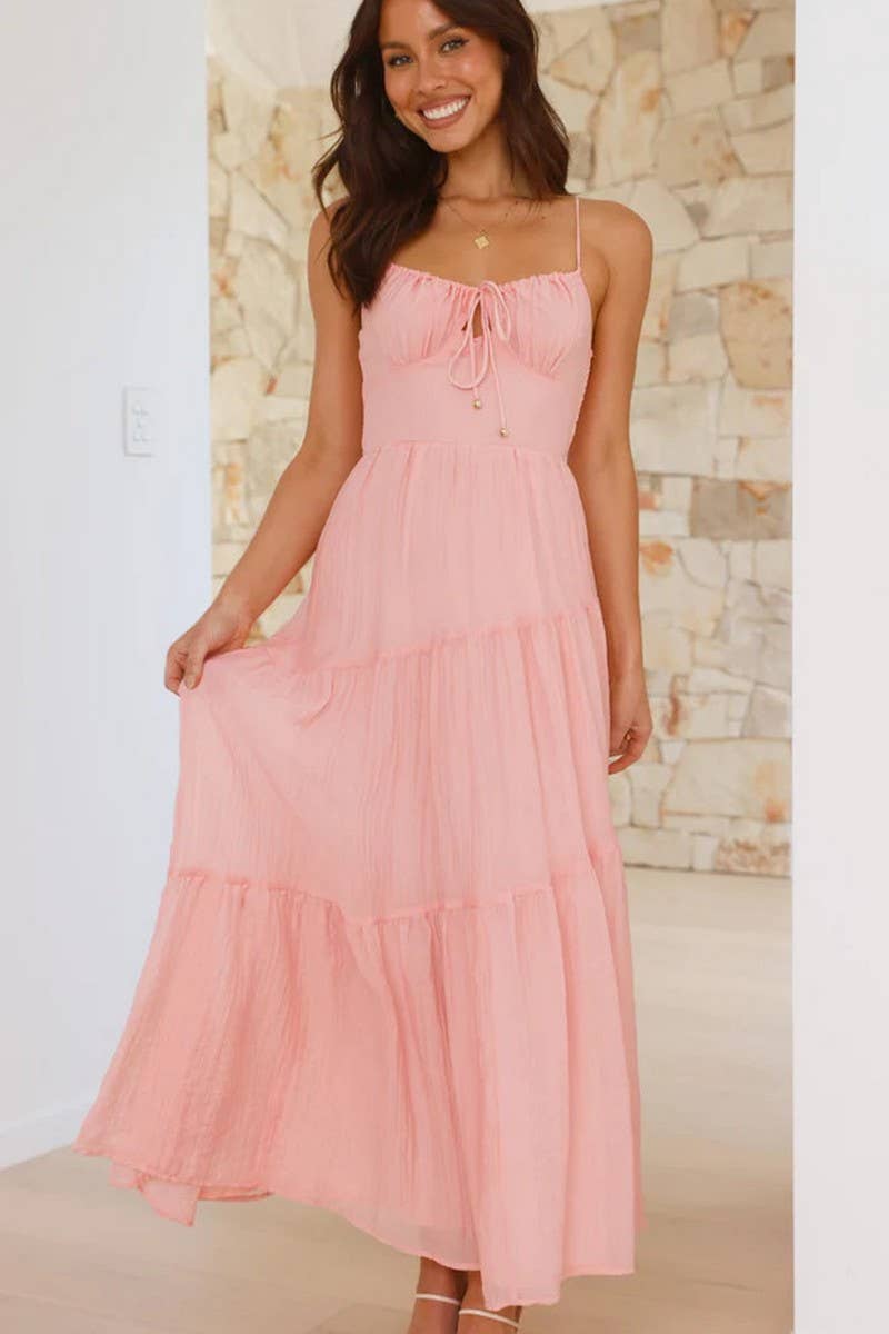 CWDMD5650_SLEEVELESS BACKLESS TIE STRAP MAXI FLARE DRESS