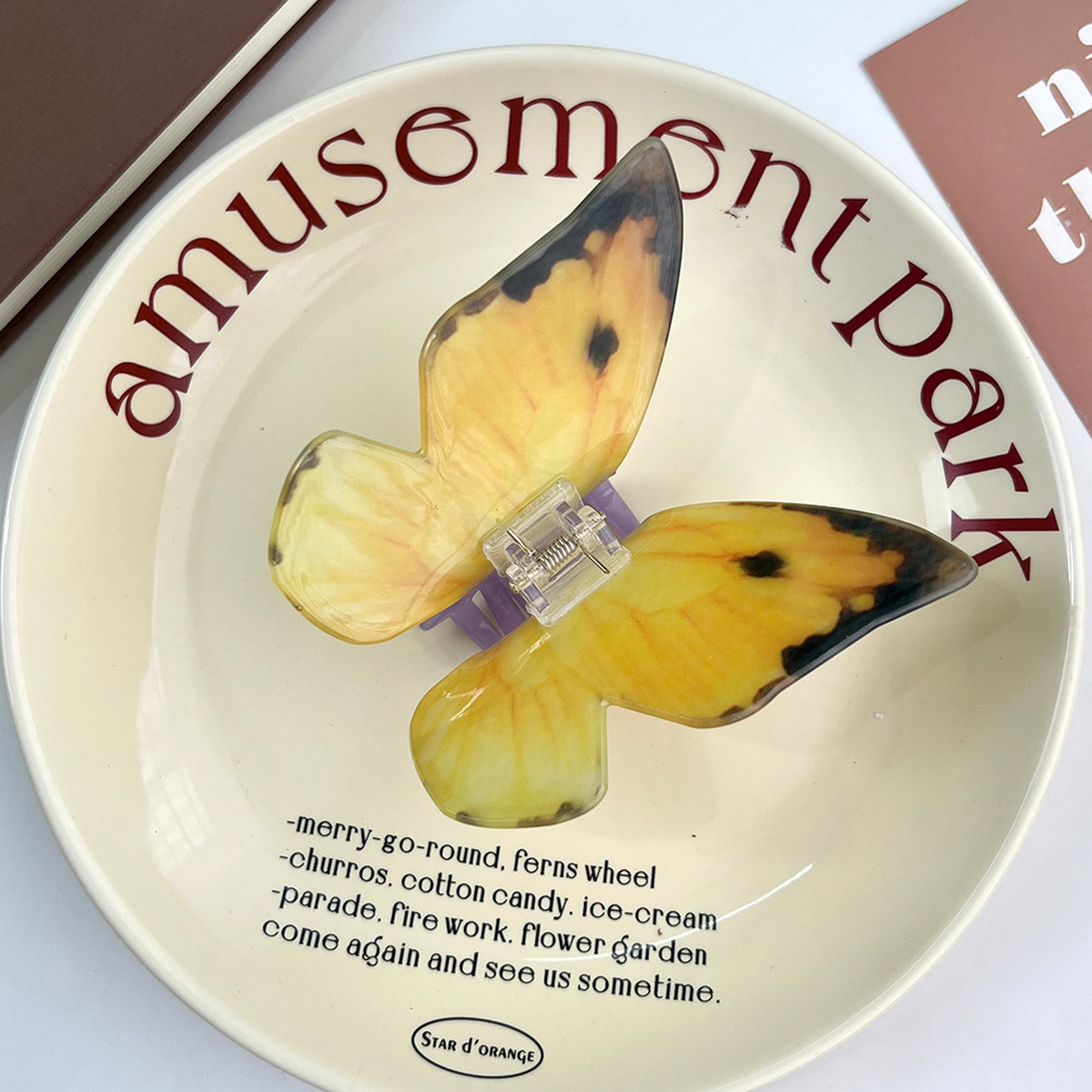 French Butterfly Hair Claw,Elegant Chic Updo Clip