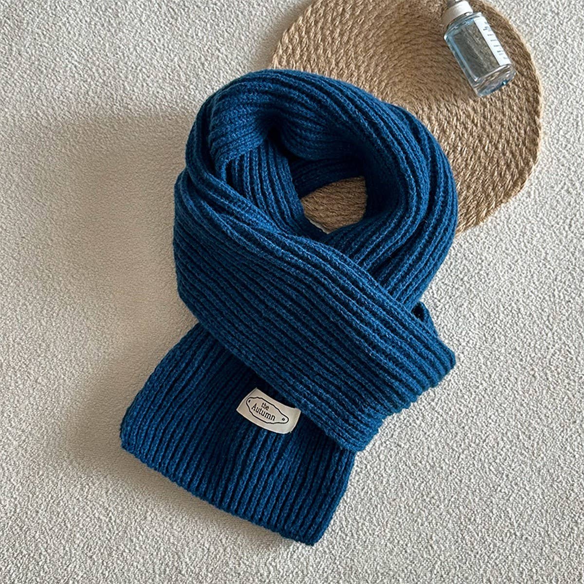 Solid Color Knit Scarf - Unisex Winter Essential_CWASC2280
