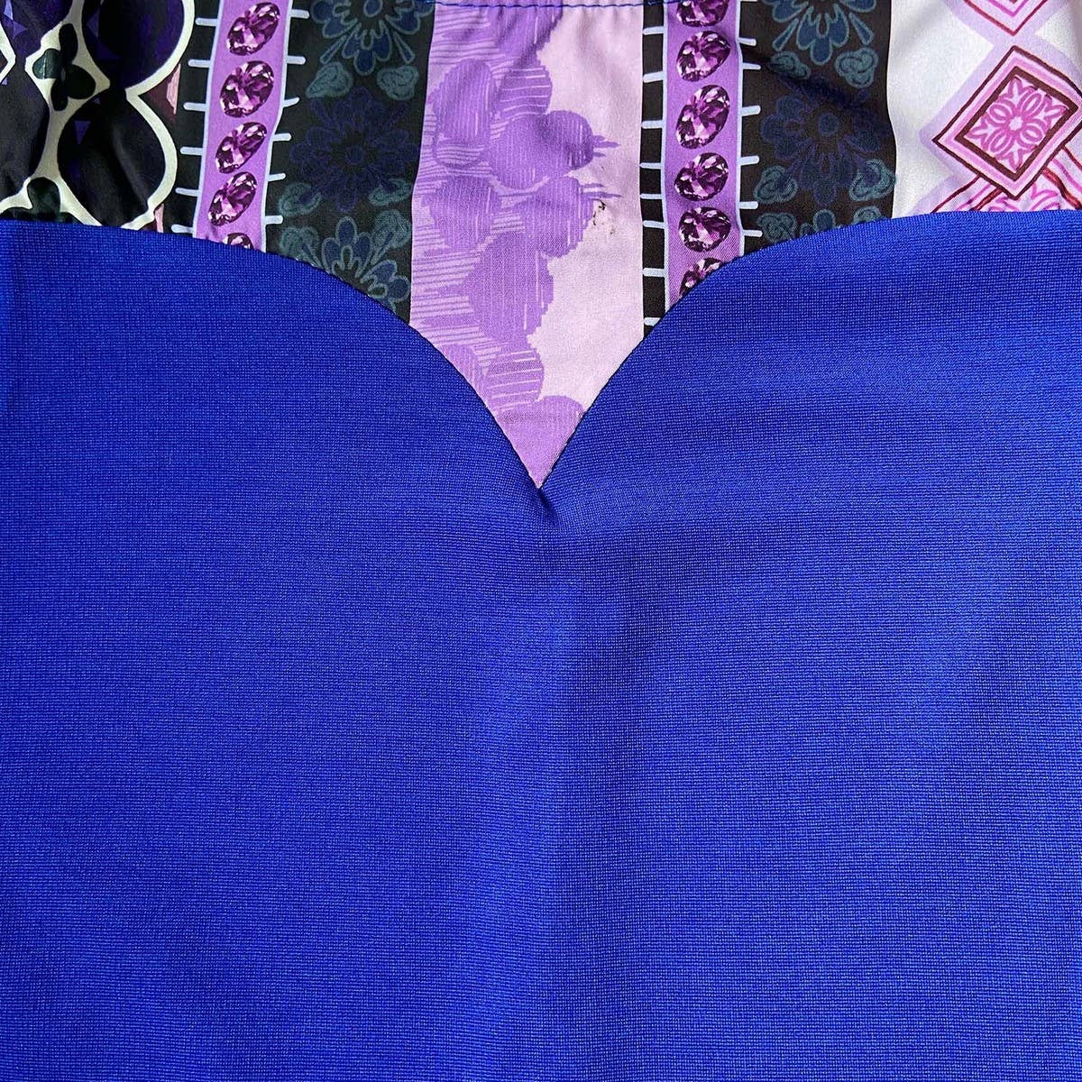 PRINTED BAT SLEEVE TEMPERAMENT HIGH WAIST DRESS_CWDMD3709