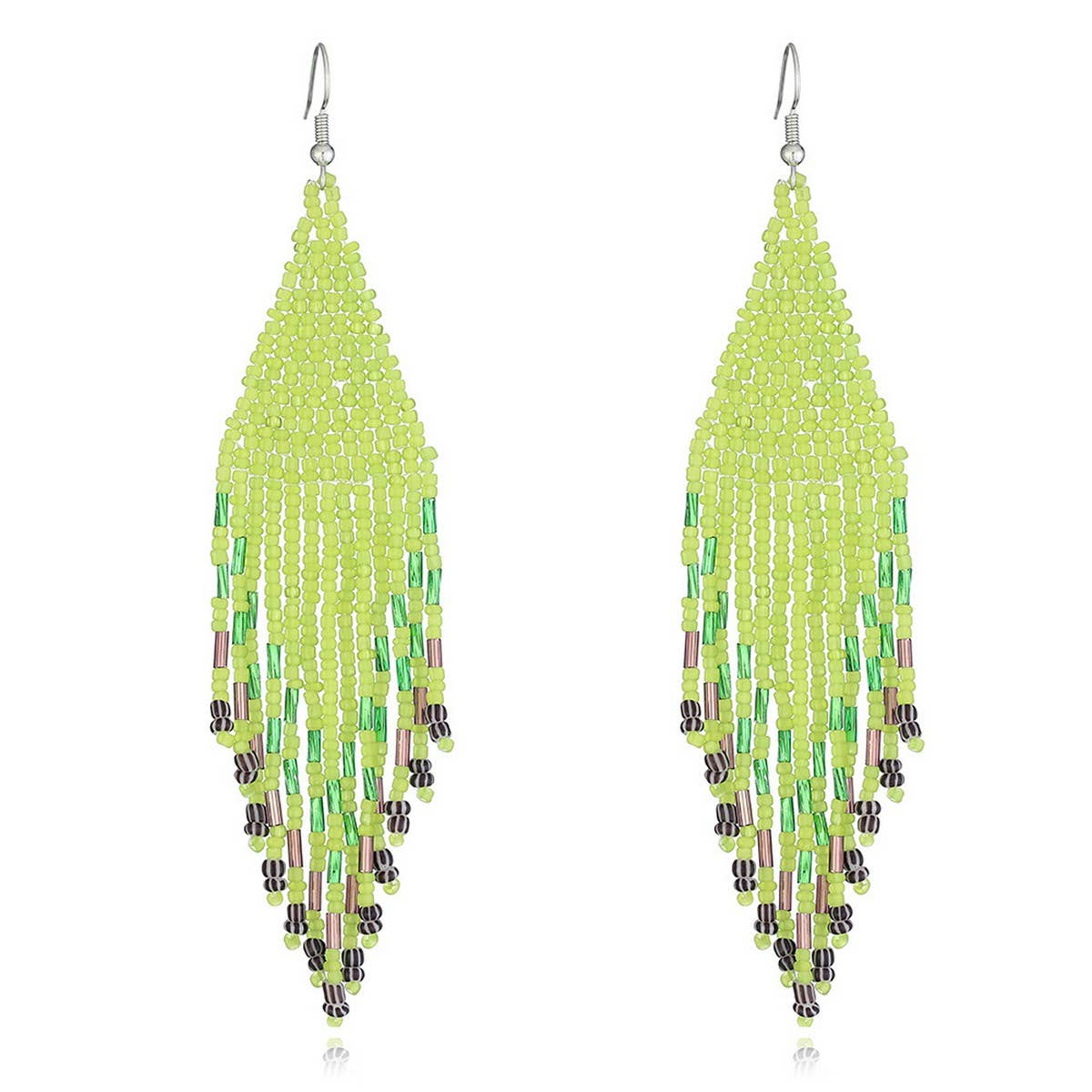 BOHEMIAN TASSELS DANGLE EARRINGS BEADED_CWAJE0754