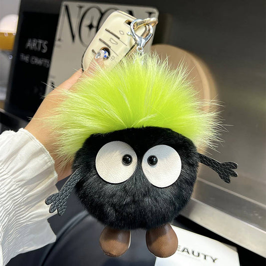 CUTE LITTLE COAL BRIQUETTES CAR KEYCHAIN PENDANT