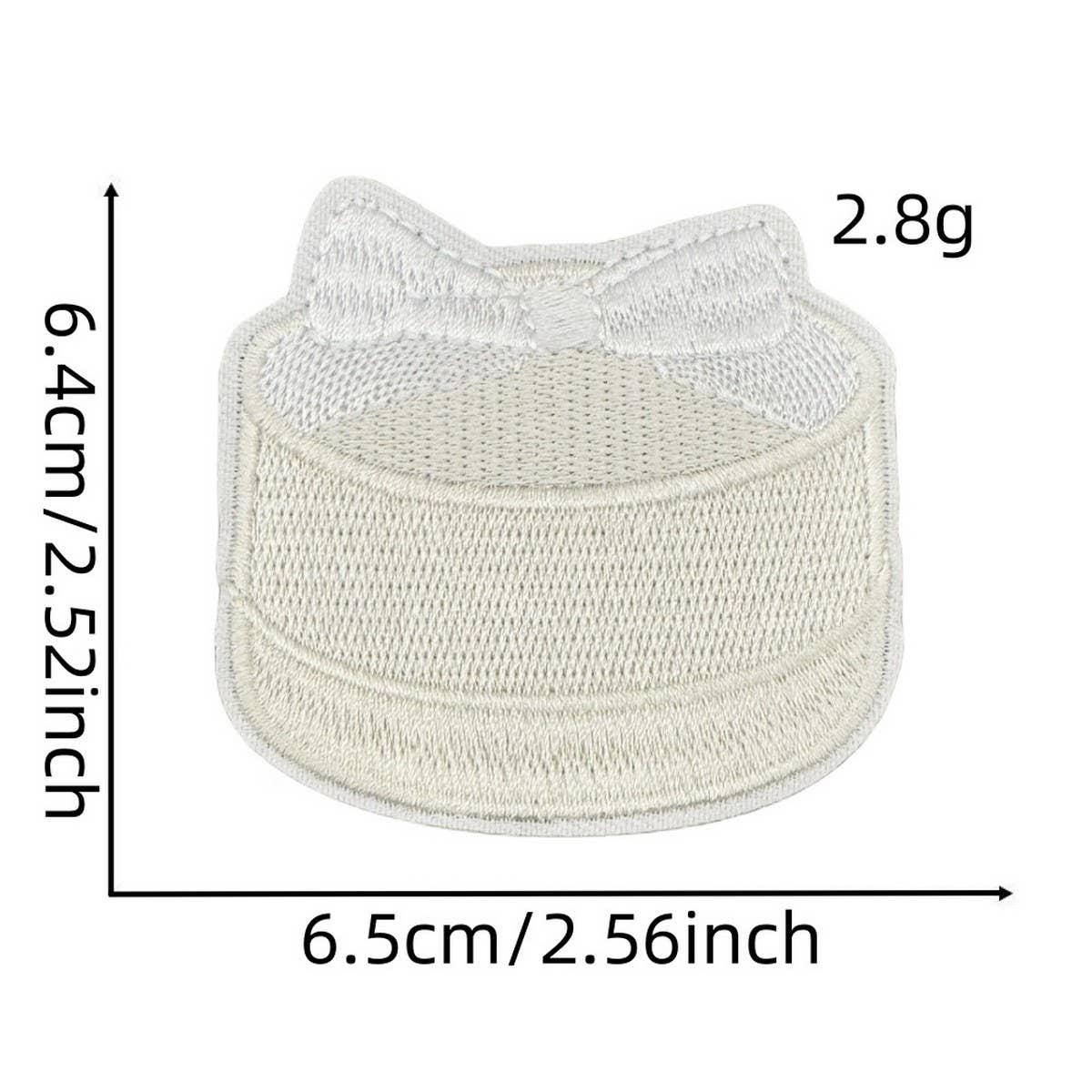 CUTE SOLID COLOR CARTOON BOW EMBROIDERED PATCH