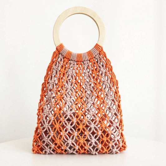 HANDMADE HOLLOW SEASIDE VACATION WOVEN BAG_CWAB1974