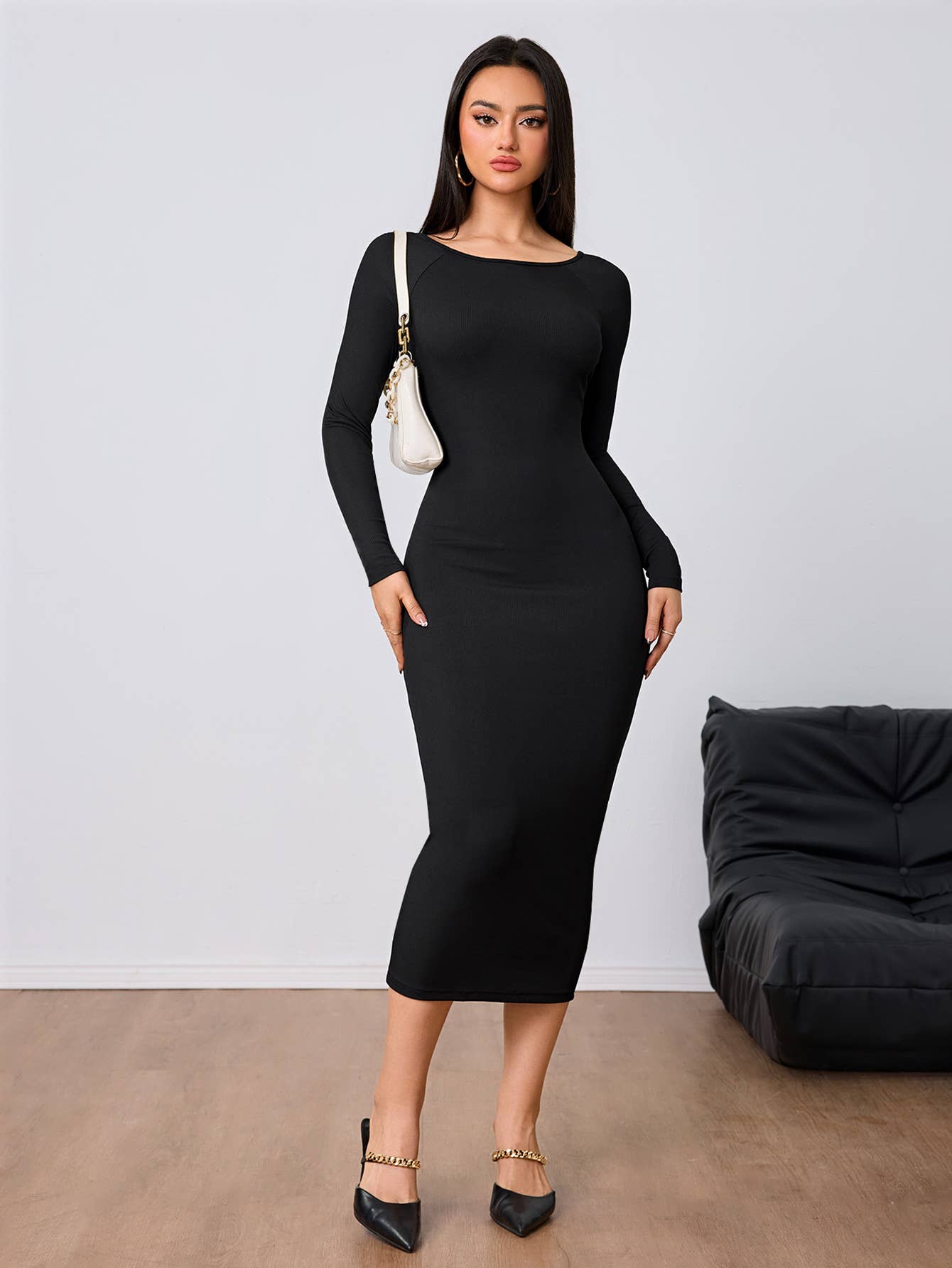 FASHION SIMPLE SEXY BACKPACKING BUTTOCK DRESS