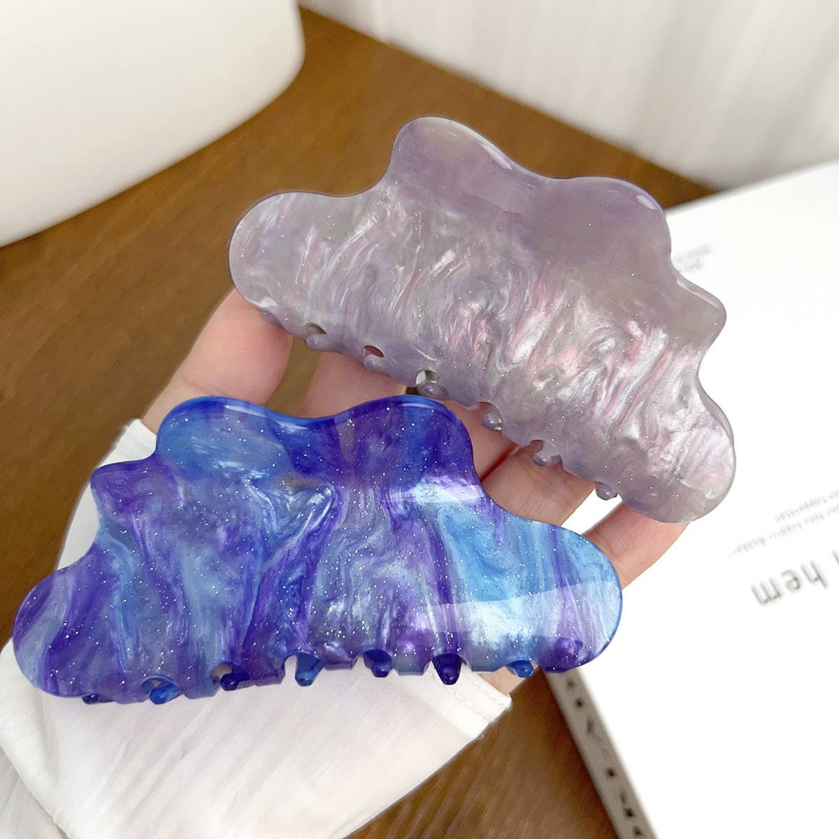 Elegant Cloud Acrylic Hair Claw,Chic Ponytail Clip_CWAHA1593