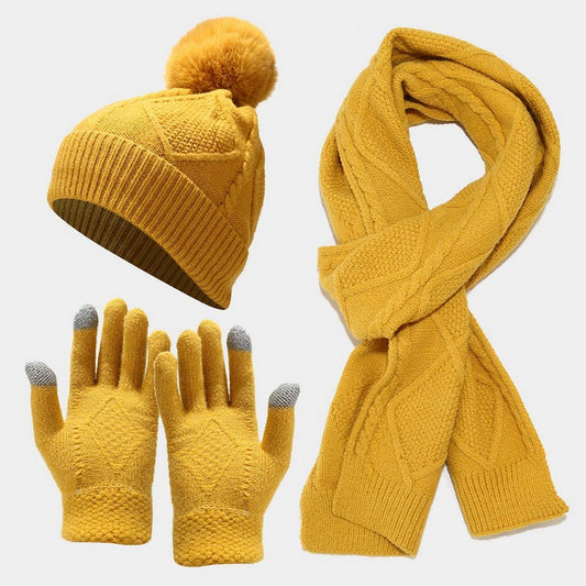 2024 NEW HAT SCARF GLOVES THREE-PIECE SET_CWAH1579