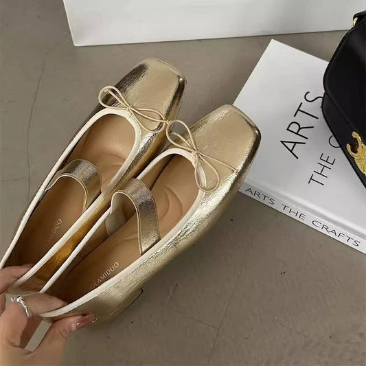 Sweet Bow Mary Jane Ballet Low Heel Shoes