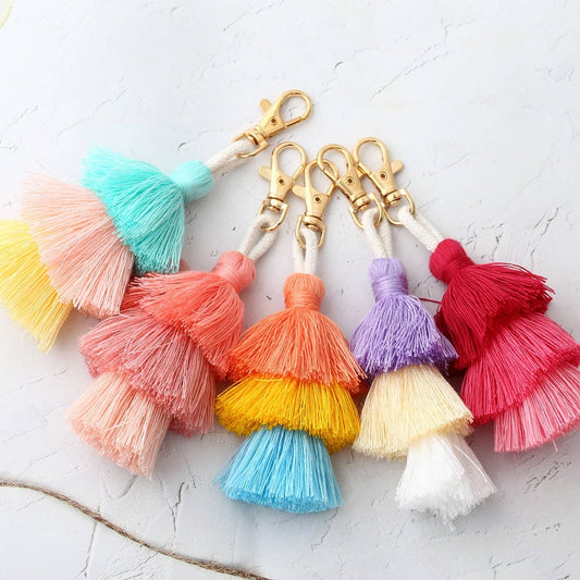 Bohemian Handmade Multi-Layer Tassel Keychain_CWAB5022