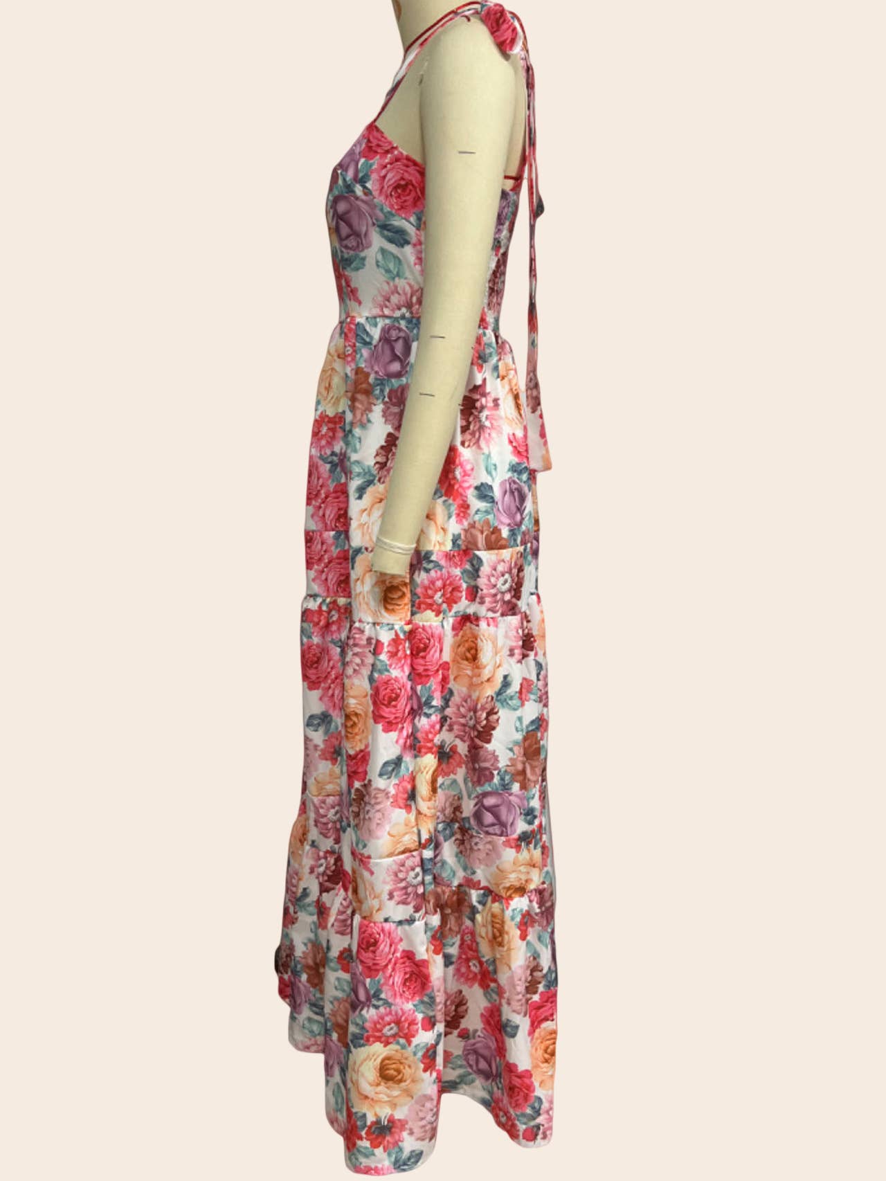Fashion casual one-shoulder floral halter dress