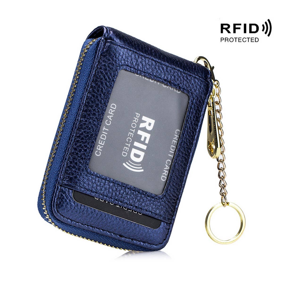 KEYCHAIN GENUINE LEATHER MULTIFUNCTIONA CARD HOLDER_CWAB3833