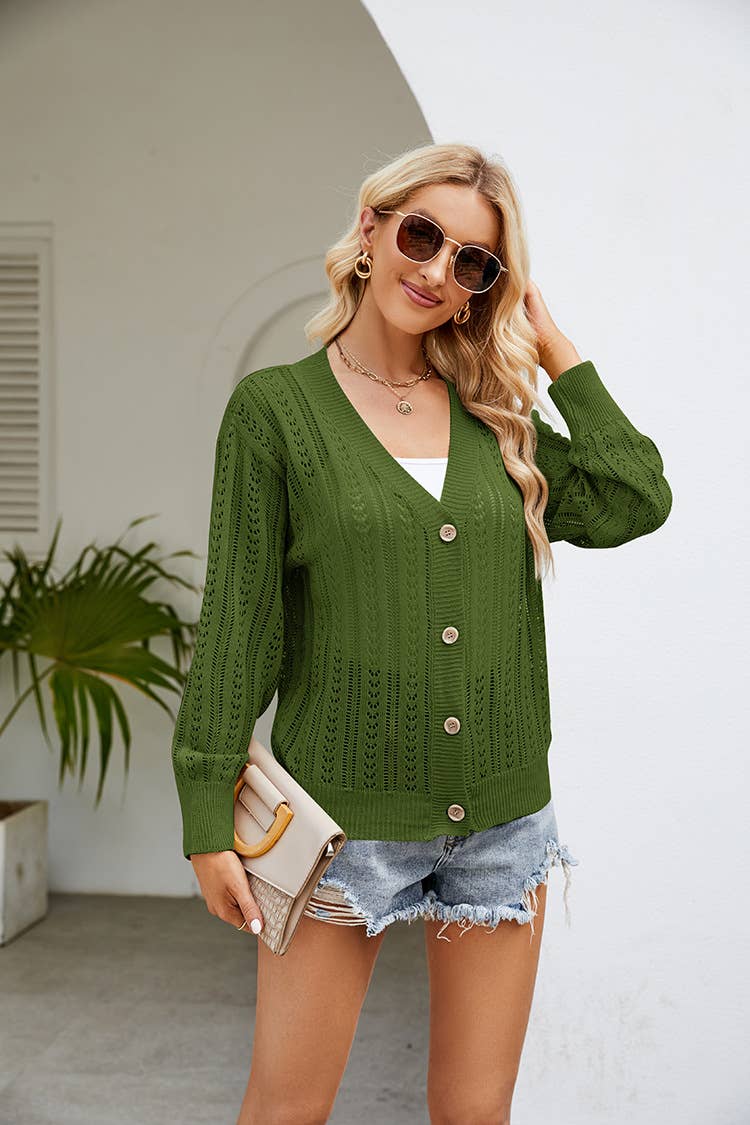 STYLISH BUCKLE KNIT SWEATER OVER THE TOP
