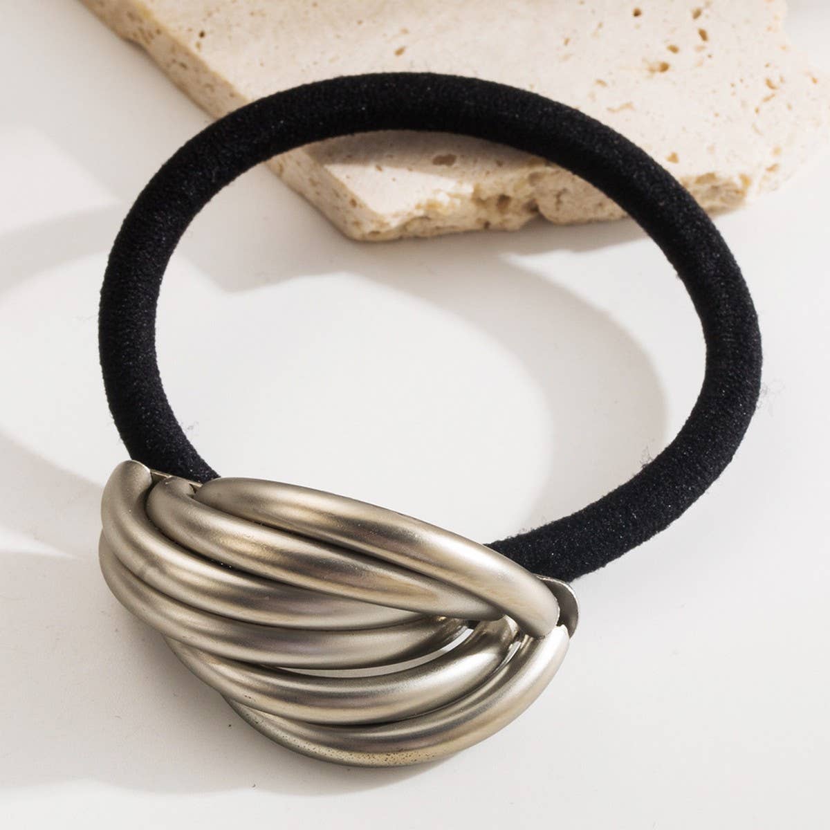Minimalist Metal Geometric Elastic Hair Tie