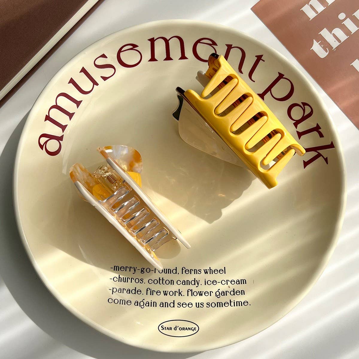 Creative Pizza Sandwich Acetate Claw?Fun Hair Clip