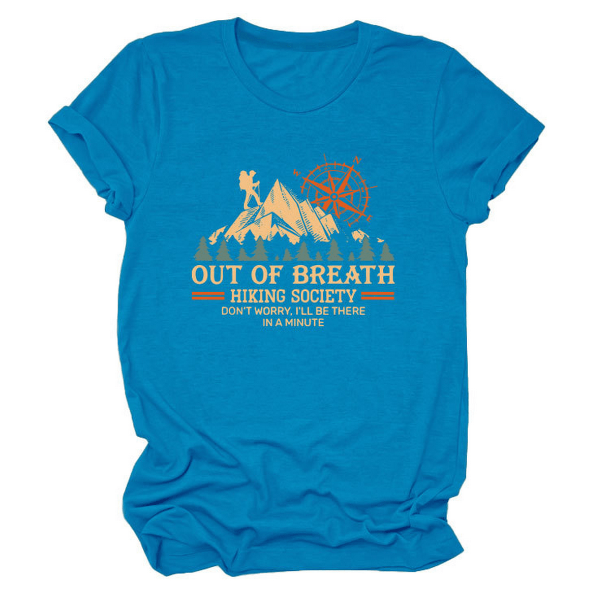 Comfy Crew Neck Tee ??Hiking Quote for Women_CWTTS1523