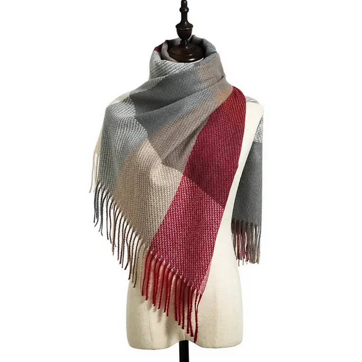 AUTUMN WINTER PLAID  THICK SHAWL SCARF_CWASC0176