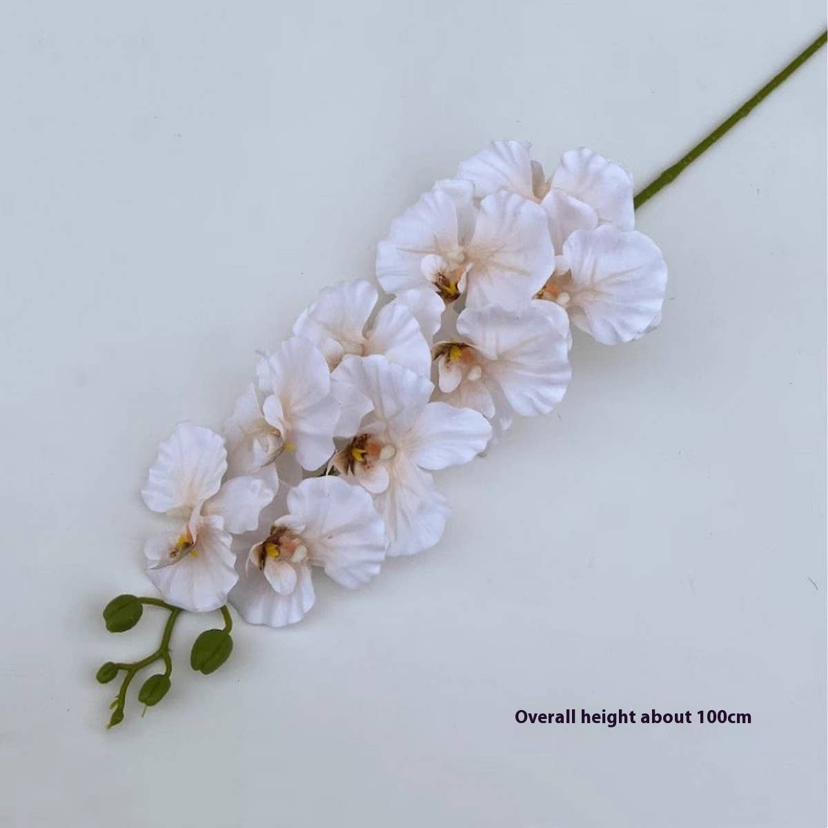 Vintage 9-Head Silk Butterfly Orchid Stem