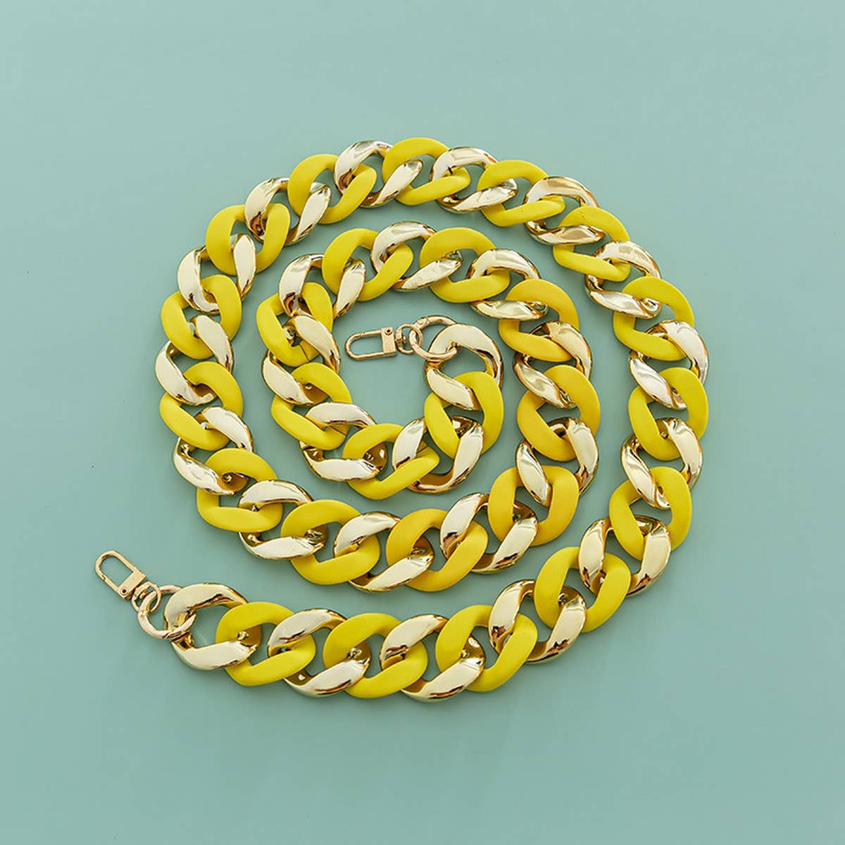 Large Resin Acrylic Bag Chain, Wide Strap_CWMM5065