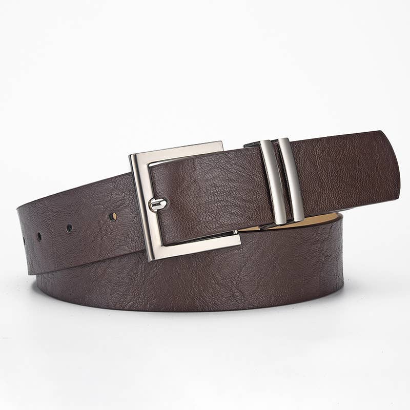 Versatile pink-buckle leopard print belt