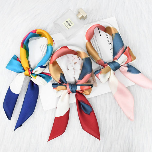 Polka Dot Satin Neck Scarf ??Office & Flight Style_CWASC1157