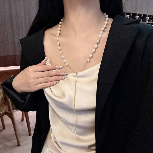 HIGH-END ALL-MATCH PEARL SWEATER NECKLACE