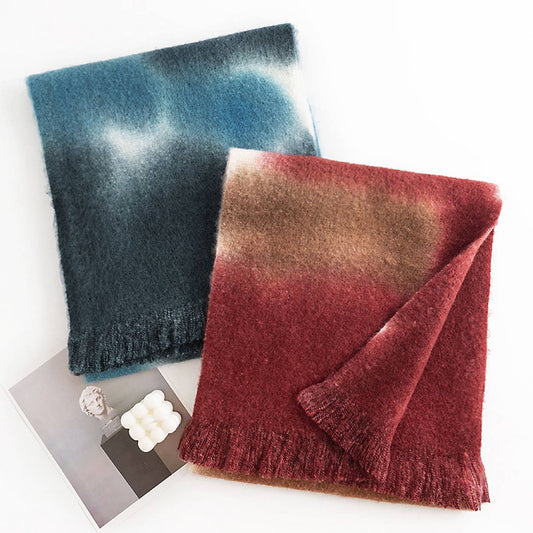 New Gradient Faux Cashmere Scarf - Winter Warmth