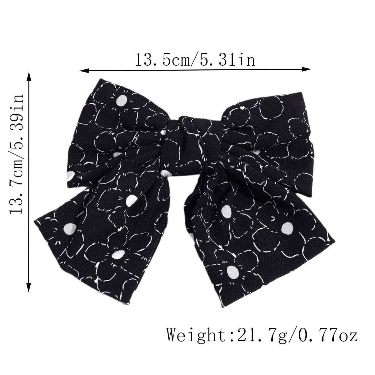 SIMPLE AND ELEGANT FLOWER DOT BOW CLIP