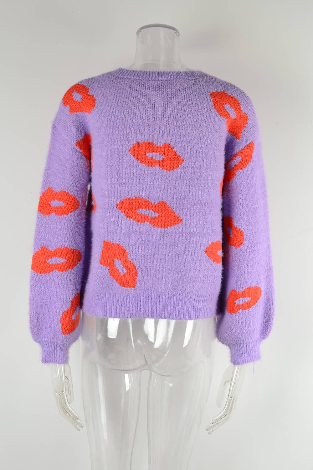 LIPS VALENTINE'S DAY SWEATER CREW NECK PULLOVER