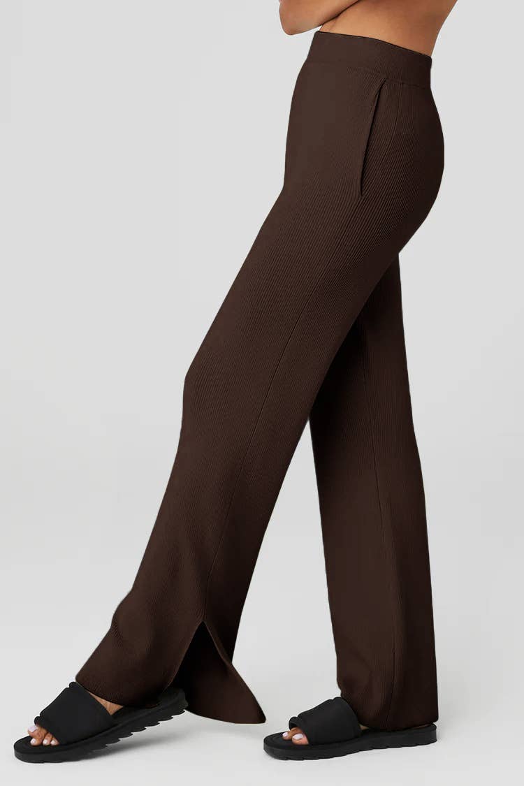 SOLID COLOR LONG LOOSE YOGA PANTS