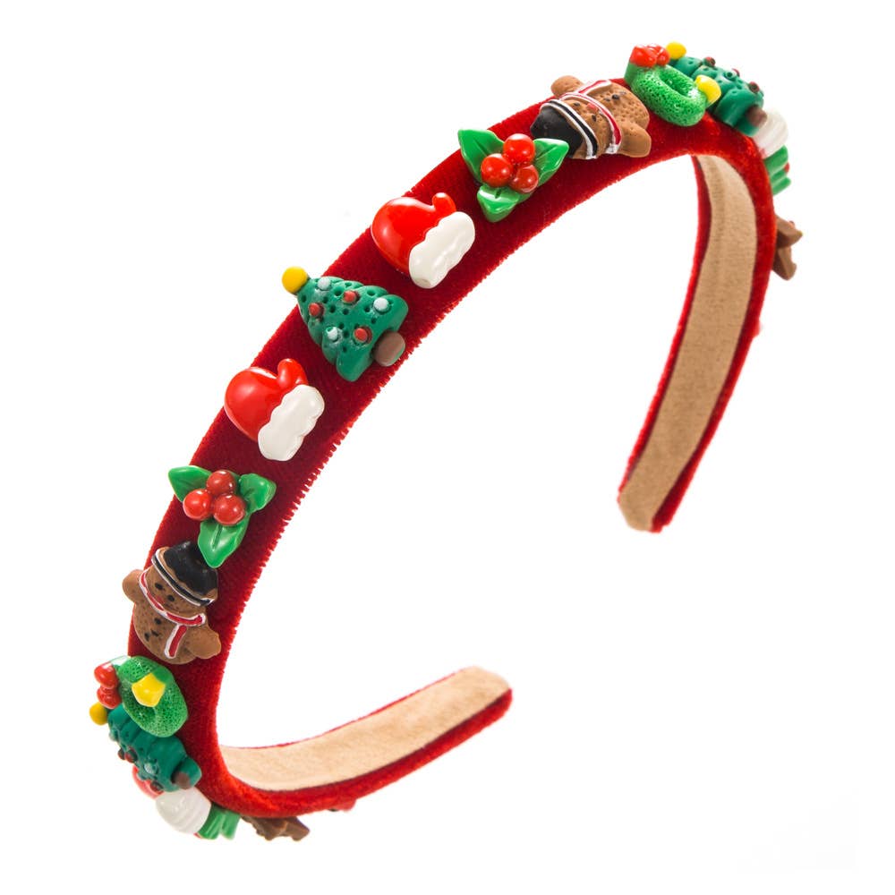 CHRISTMAS HEADBAND SIMPLE FLANNELETTE