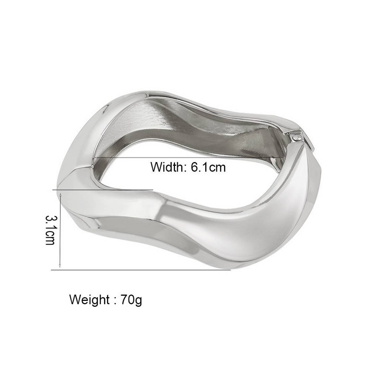 DESIGN IRREGULAR FASHION ALLOY SMOOTH BRACELET