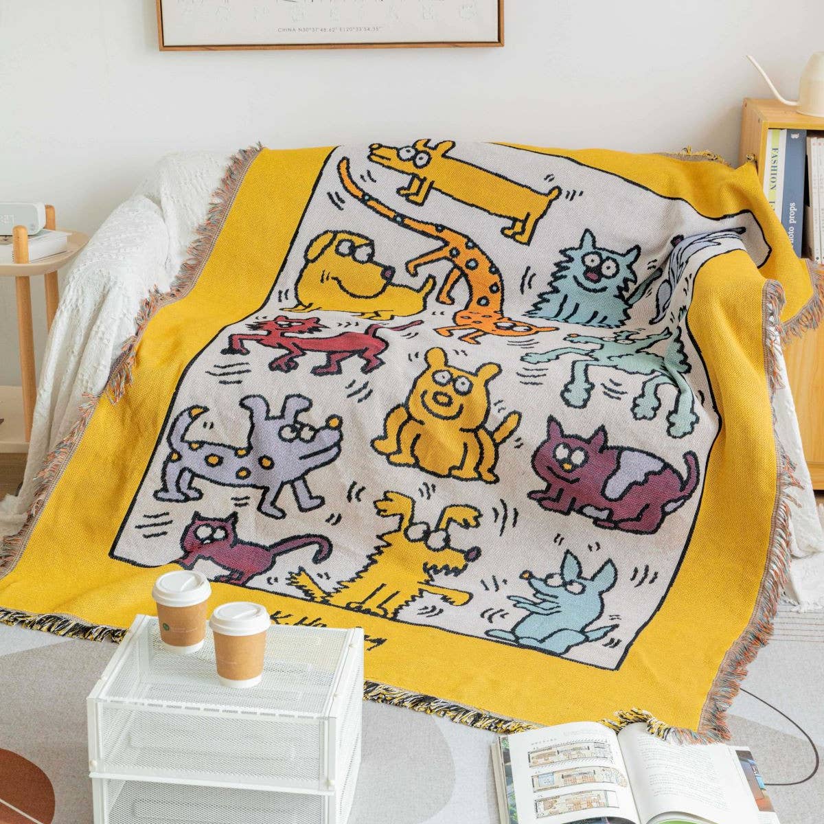 MULTIFUNCTIONAL BLANKET WITH OIL PAINTING PATTERN