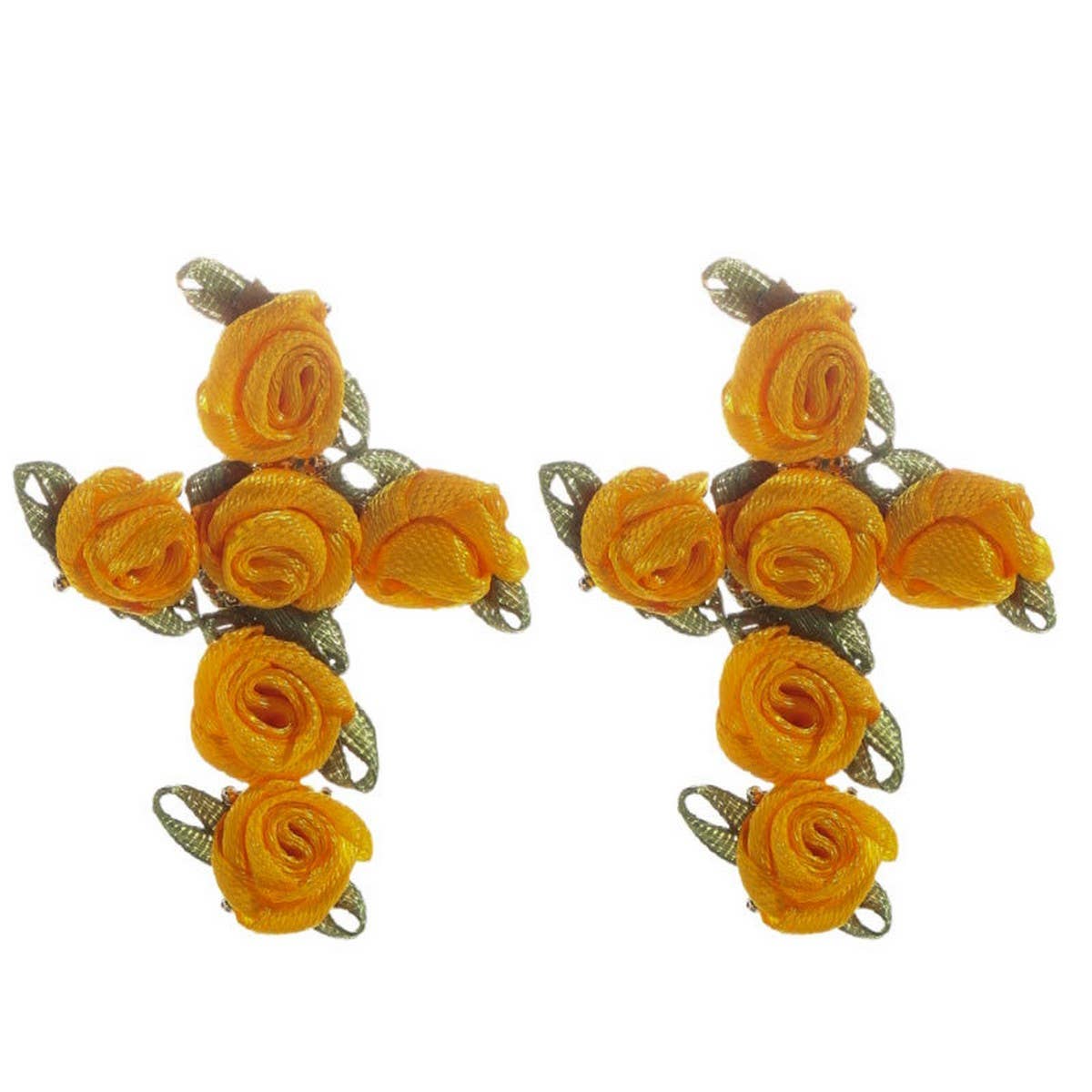 Handmade Fabric Flower Cross Earrings ? Chic Look