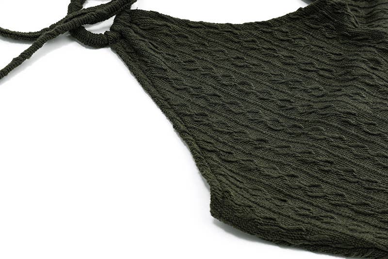 Sexy Backless Halter High-Waist Bodycon Dress