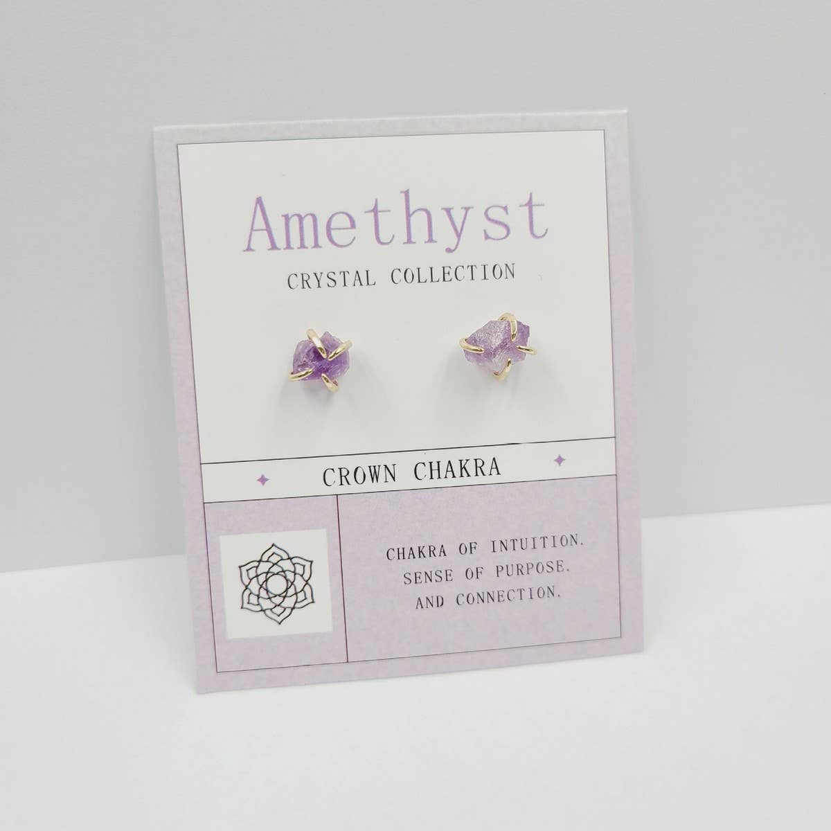 NATURAL STONE FOUR CLAW EARRINGS