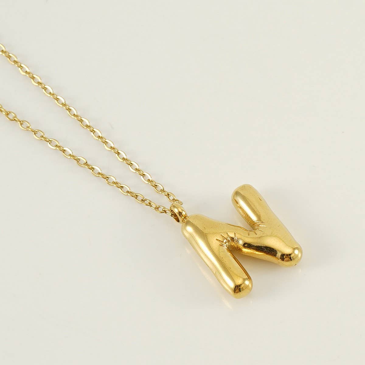 18K GOLD 26 LETTER PENDANT NECKLACE_CWAJE0676