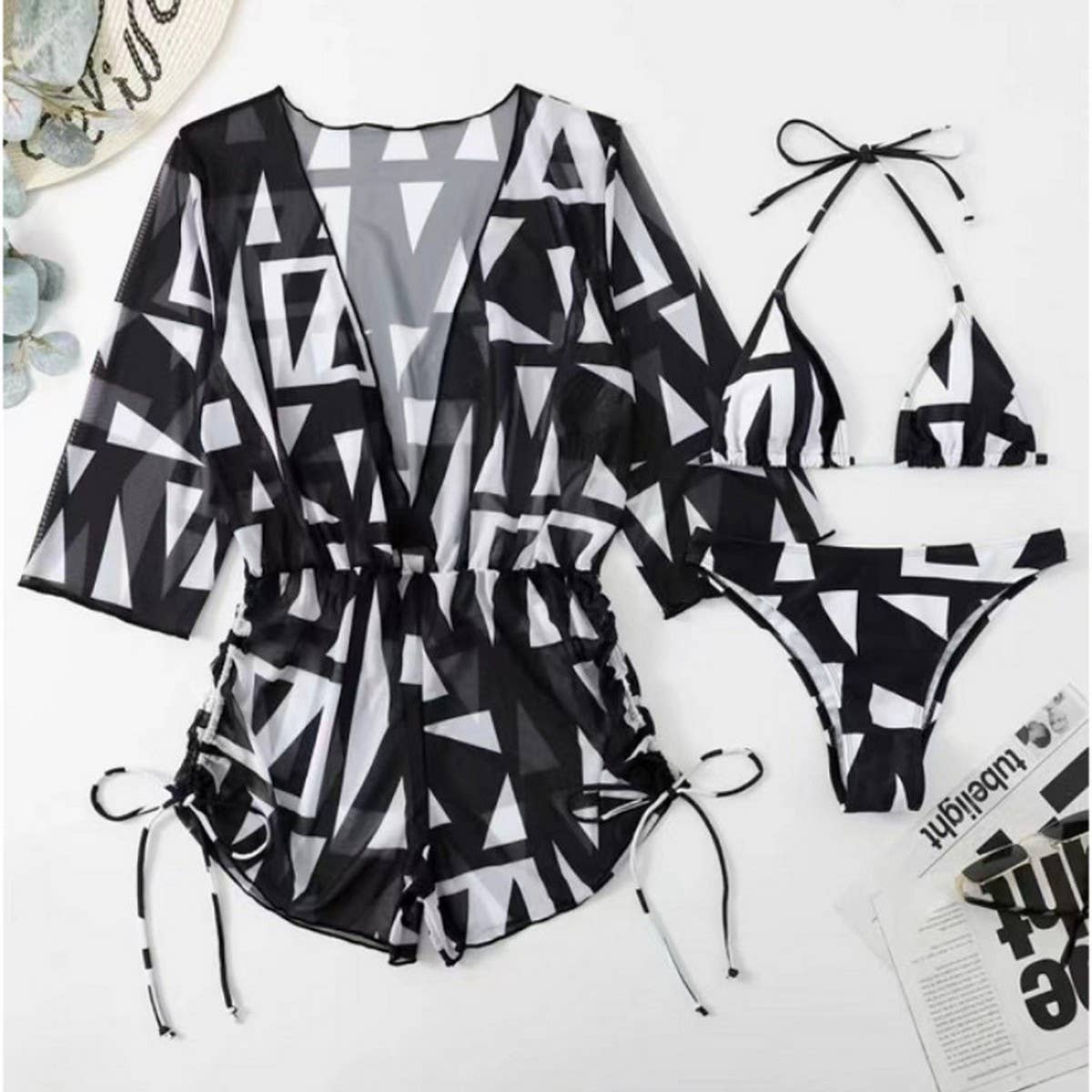 Tropical Print Sexy Bikini Set?Swimsuit for Womens