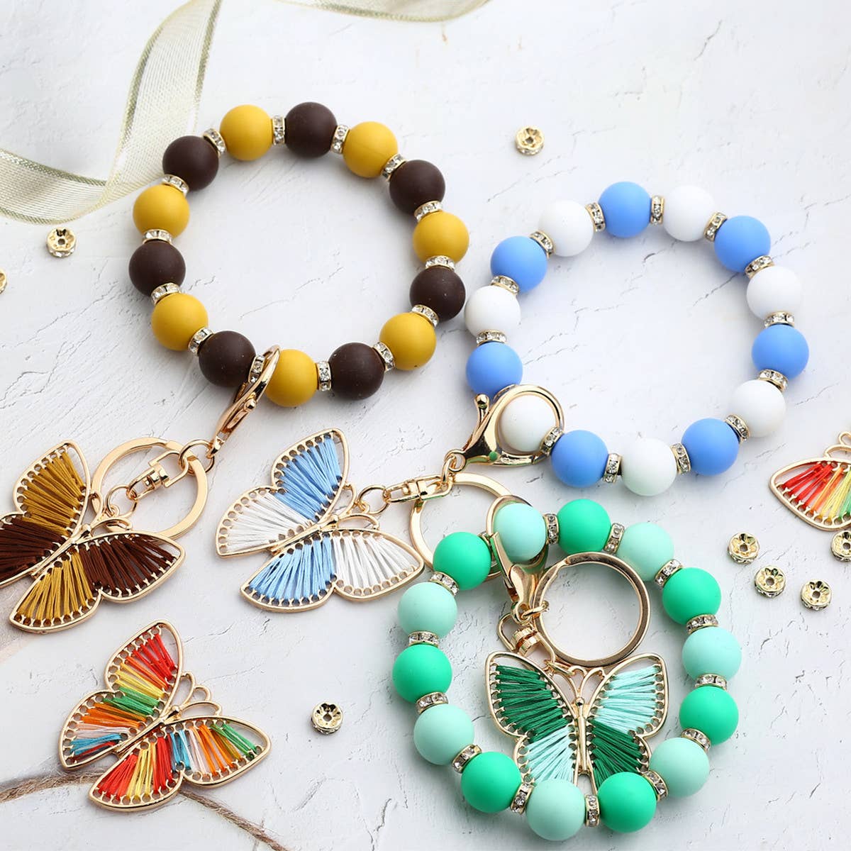 FASHION BRACELET BUTTERFLY PENDANT KEYCHAIN_CWMM1306