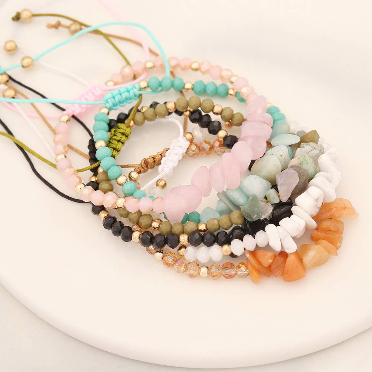 HAND-WOVEN NATURAL STONE BRACELET