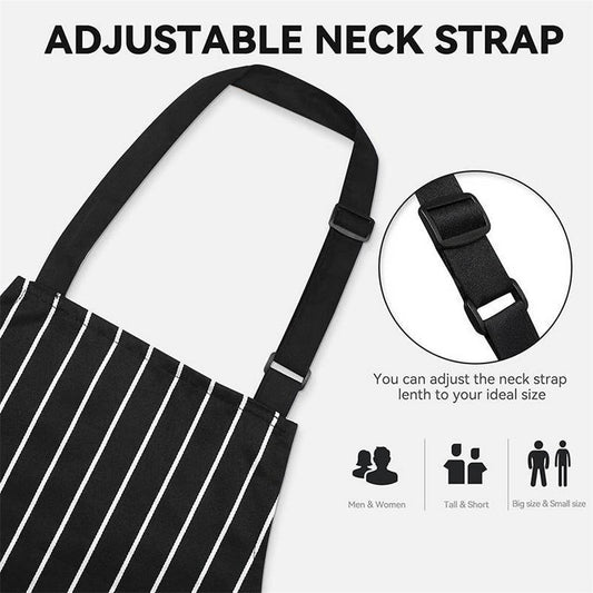 CWMM1817_Striped Multi Purpose Apron With Pocket