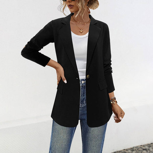 SOLID COLOR SUIT, SINGLE BUTTON JACKET