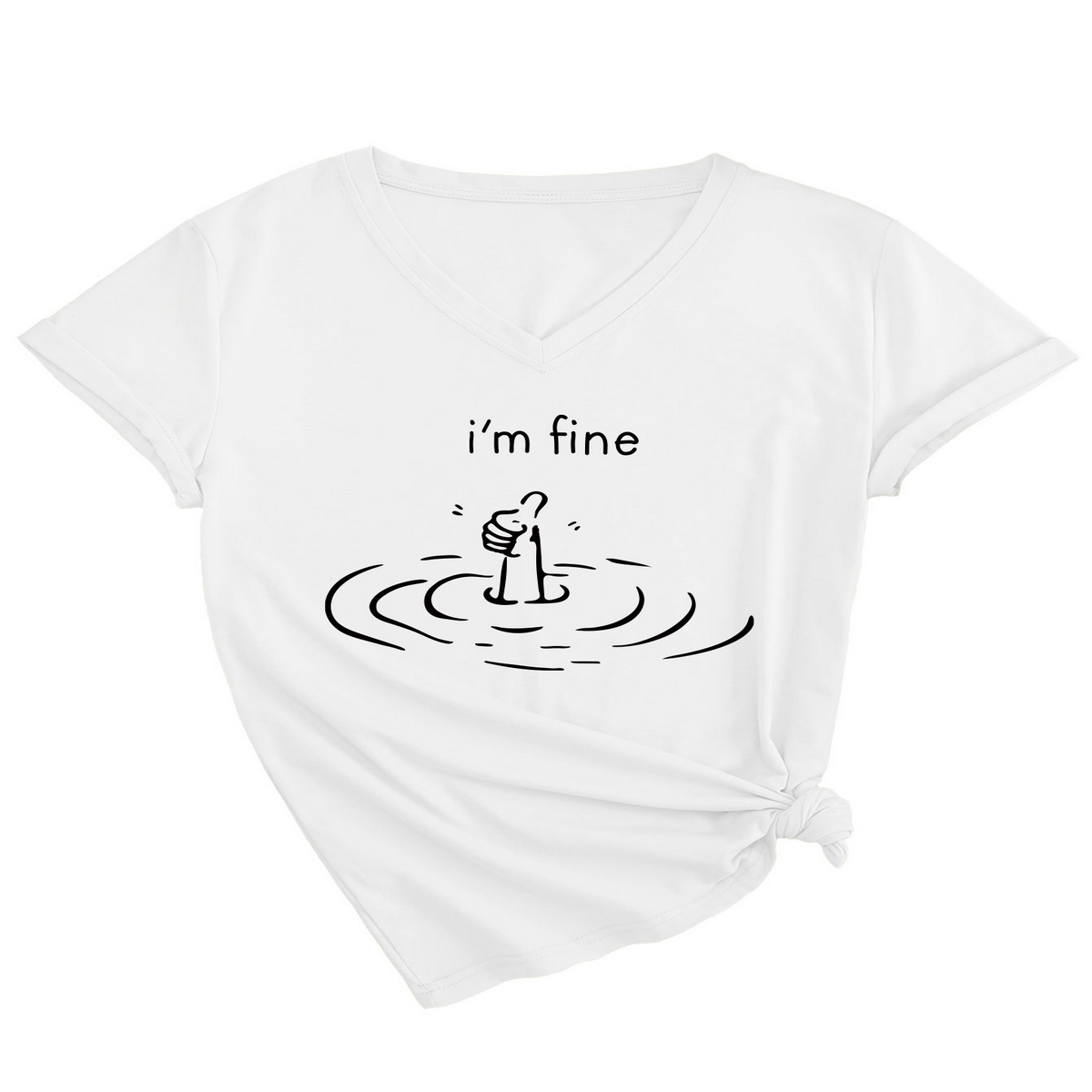 Casual Tee for Women ?œI??¢m Fine??Statement Top_CWTTS1485