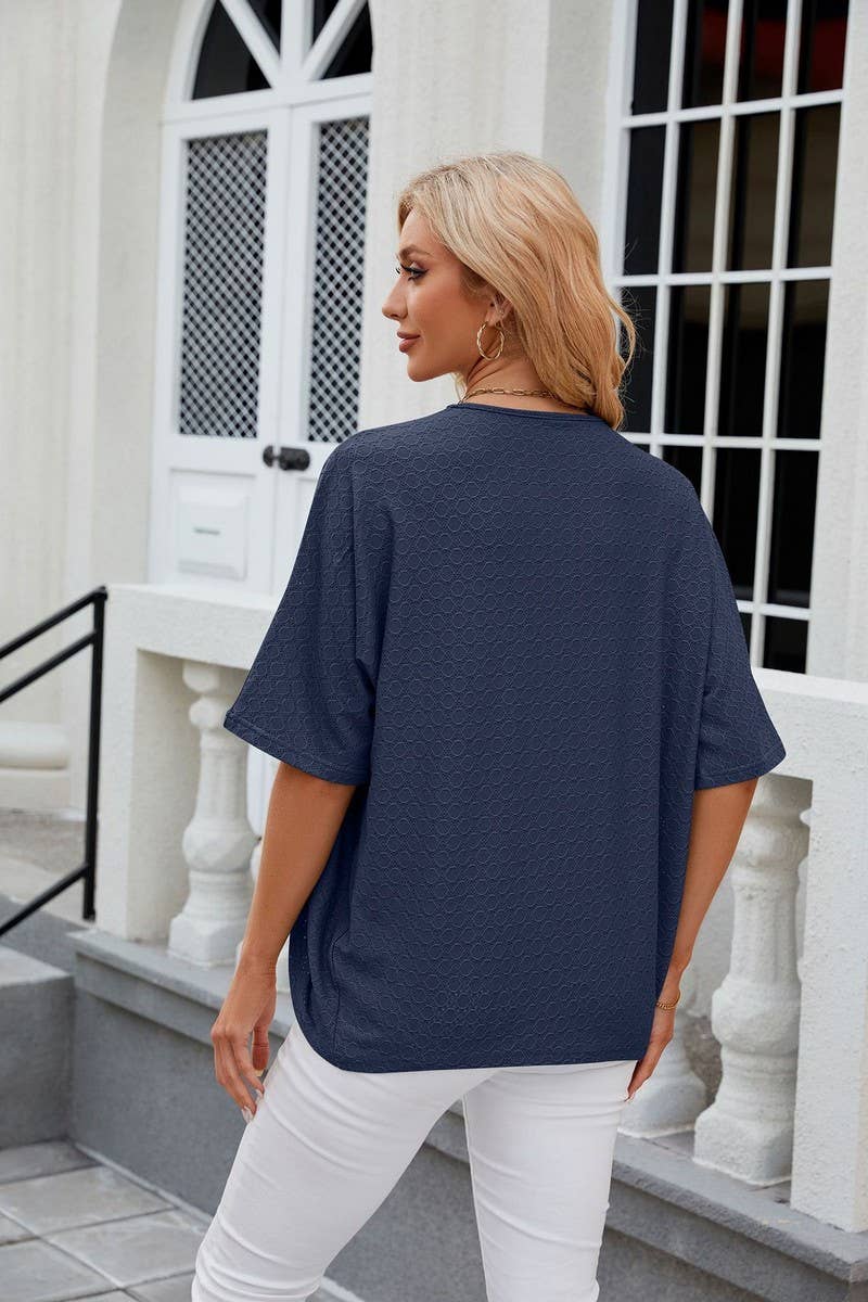 CWOCAS0036_SOLID COLOR CIRCLE SHORT SLEEVE CARDIGAN